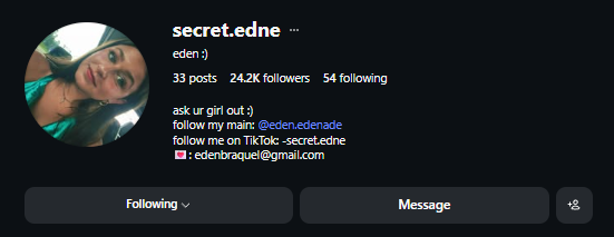 Creator Instagram profile